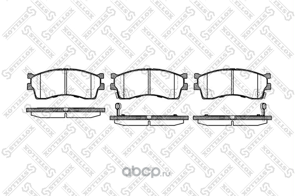 Колодки дисковые передние Kia Clarus 1.8i-2.0i 99-00-, Carens 1.8 00-02