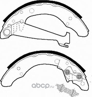 Колодки тормозные барабанные AUDI A2VW G2G3PASSATPOLOSKODA FABIA